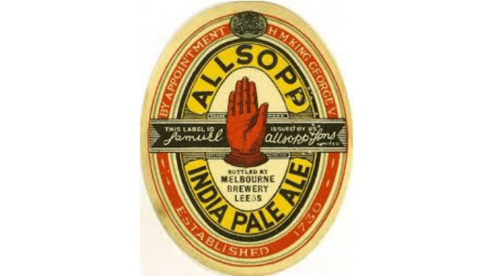 Allsopp's IPA Beer bottle Label