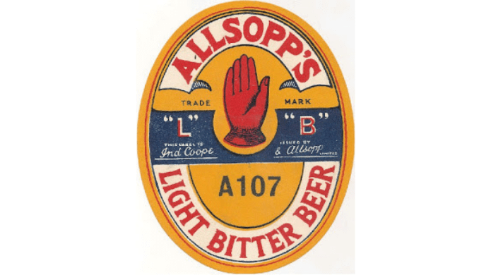 Allsopp's Light Bitter Beer Bottle Label